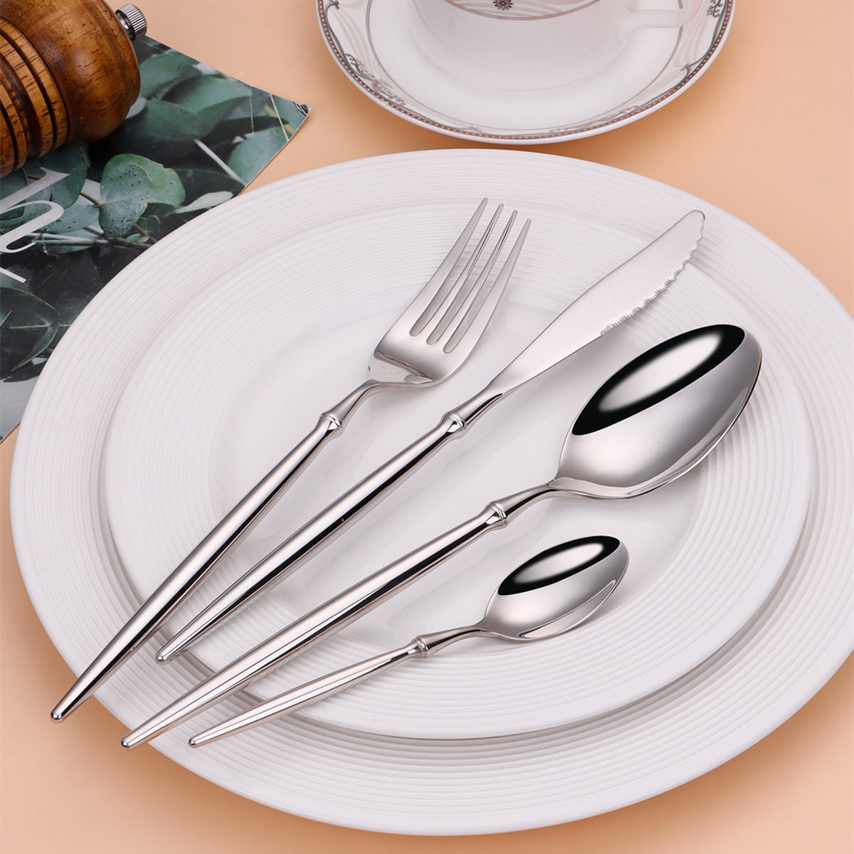 Sara Silver Luxury 18/10 Stainless Steel Cutlery Set - Venetto Design Venettodesign.com