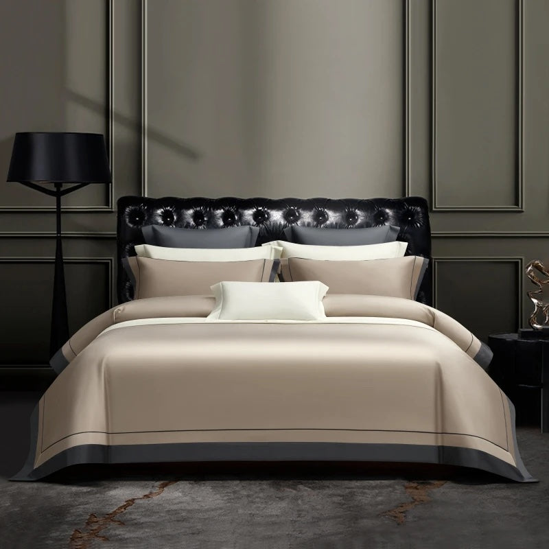 Oline Beige Luxury Egyptian Cotton Bedding Set