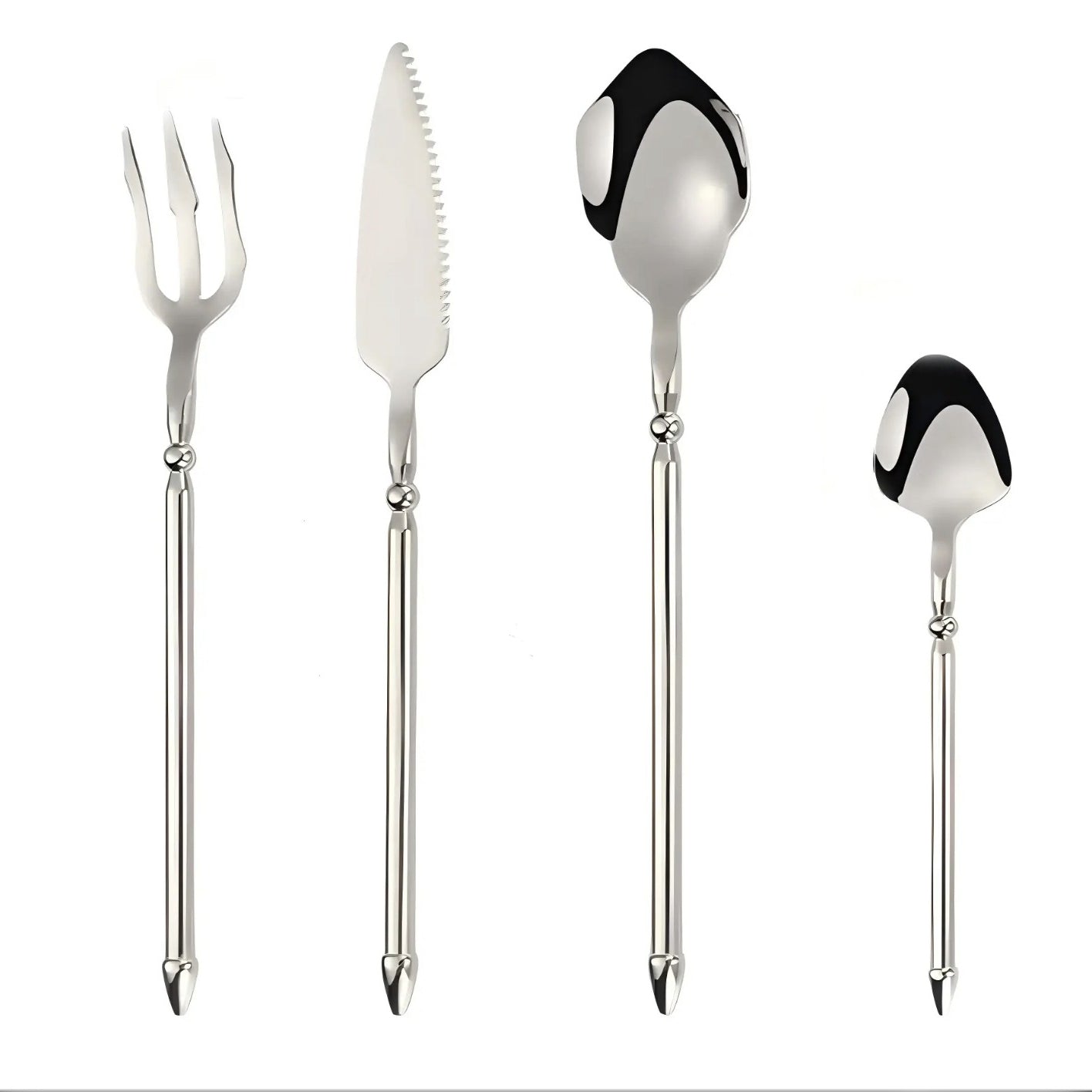 Lou Silver Exclusive 18/10 Stainless Steel Cutlery Set - Venetto Design Venettodesign.com