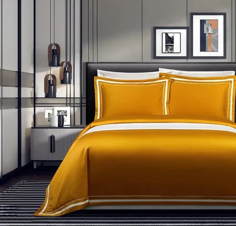 Ona Gold Luxury Egyptian Cotton Bedding Set