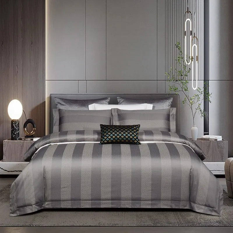 Carissa Striped Jacquard Bedding Set