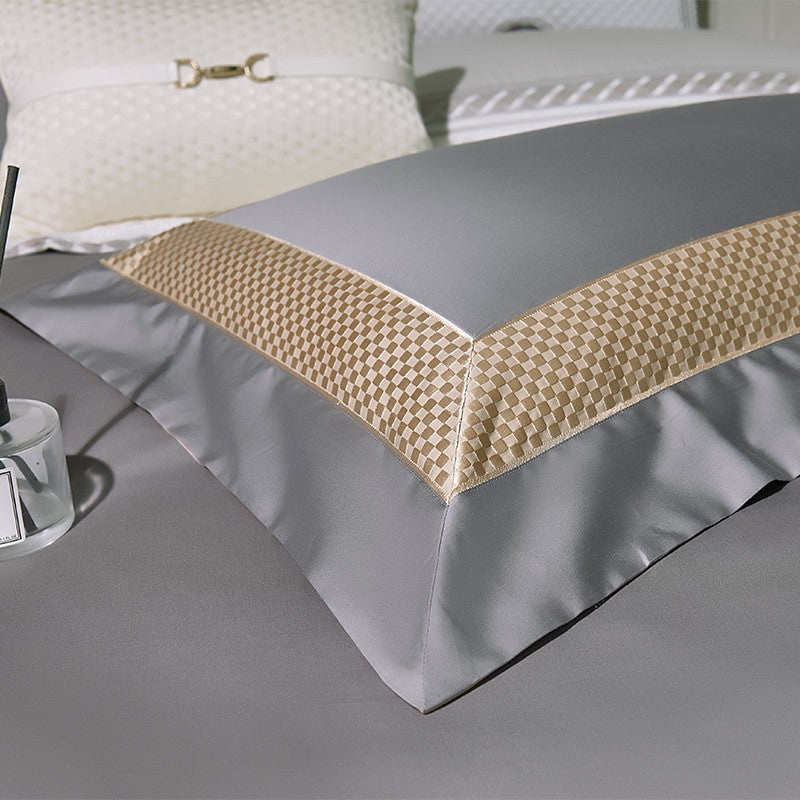Sinatra Grey Egyptian Cotton Bedding Set