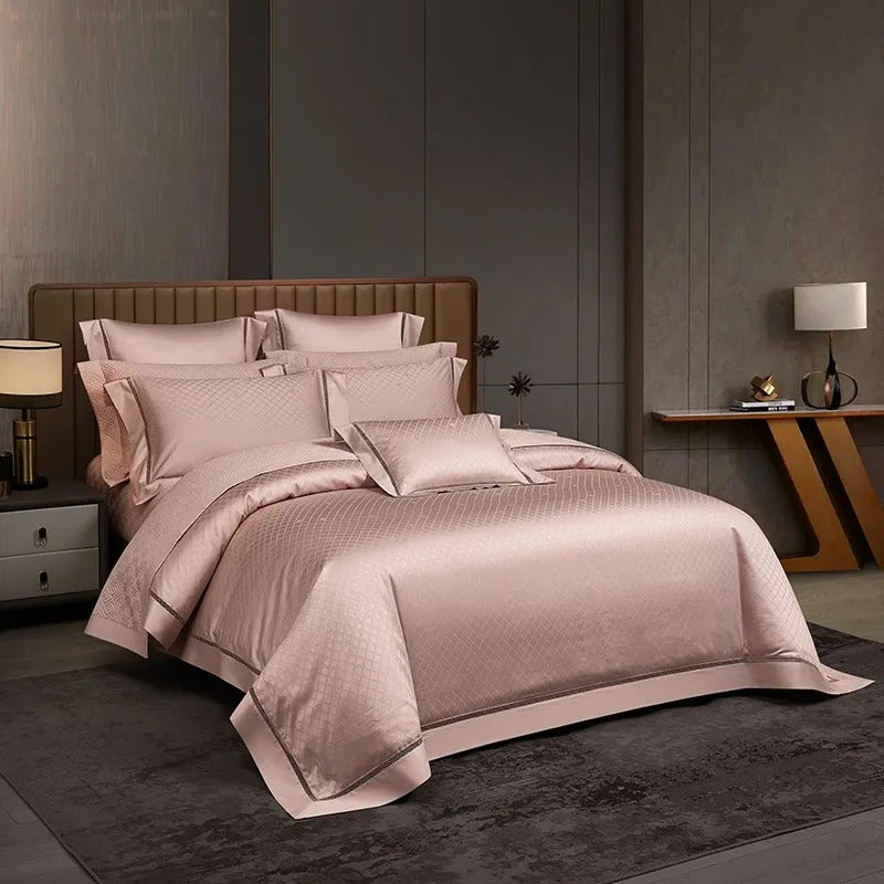 Hilla Rose Jacquard Egyptian Cotton Luxury Bedding Set