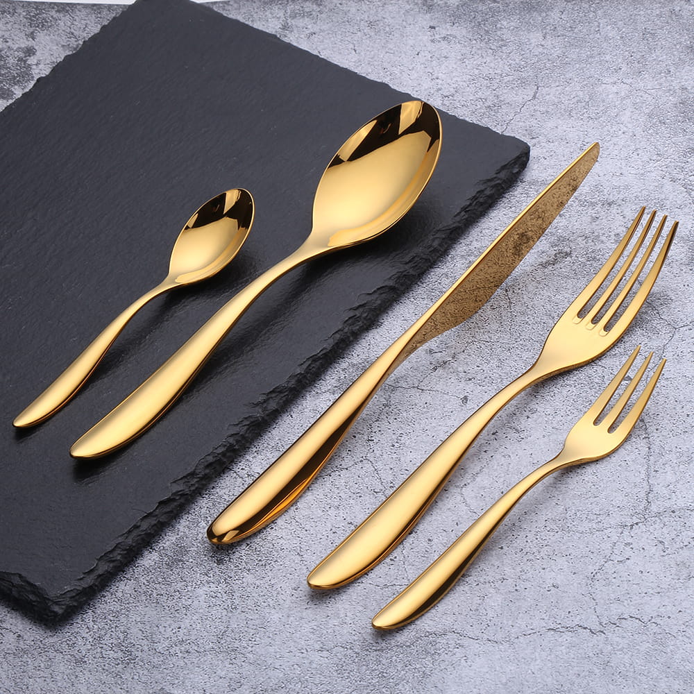 Aristo Gold Luxury 18/10 Stainless Steel Cutlery Set - Venetto Design Venettodesign.com