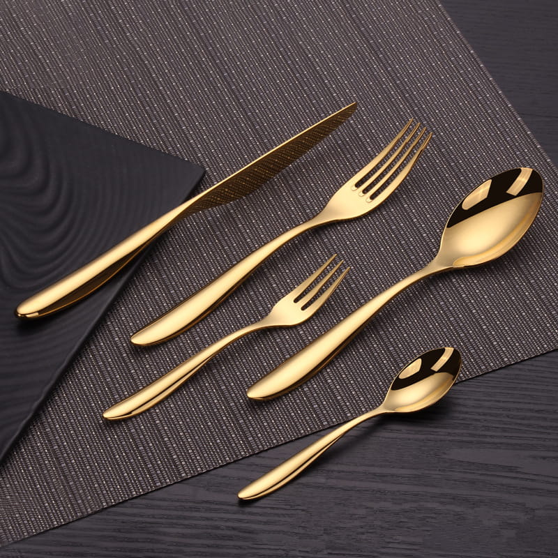 Aristo Gold Luxury 18/10 Stainless Steel Cutlery Set - Venetto Design Venettodesign.com