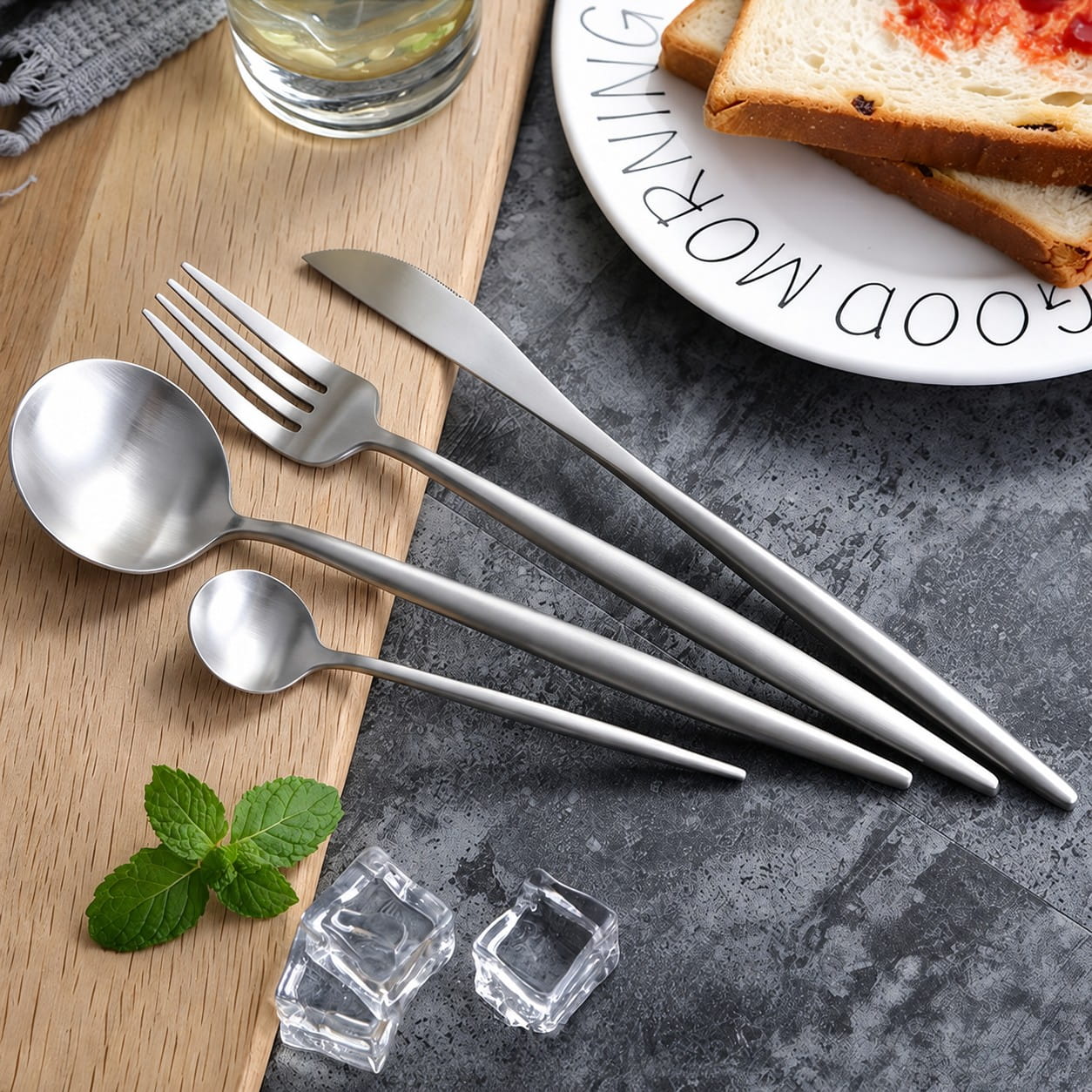 Arya Silver 18/10 Stainless Steel Cutlery Set - Venetto Design Venettodesign.com