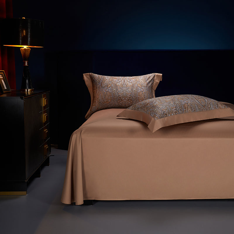 Kashan Luxury Egyptian Cotton Duvet Cover Set with Paisley Print - Venetto Design Venettodesign.com