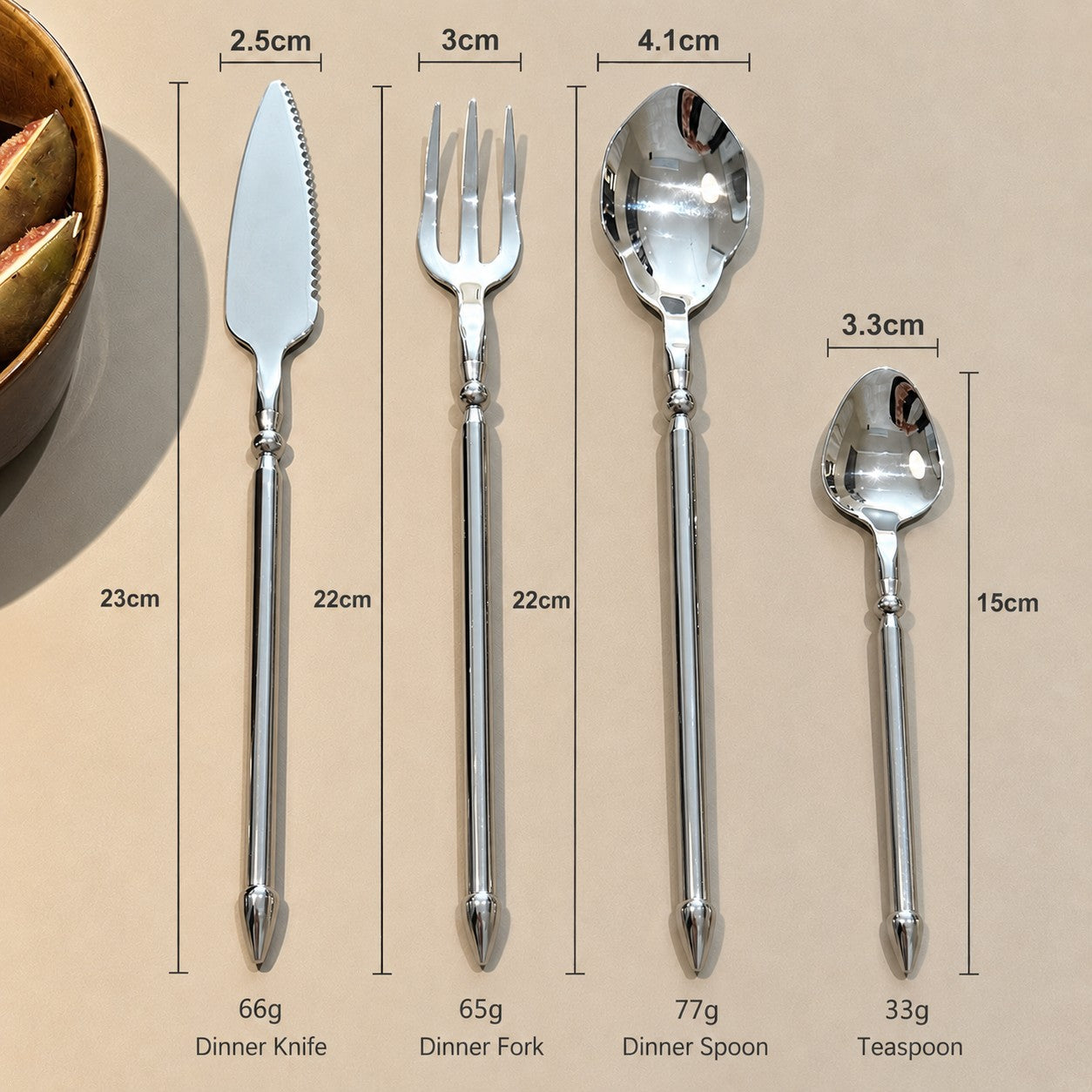 Lou Silver Exclusive 18/10 Stainless Steel Cutlery Set - Venetto Design Venettodesign.com