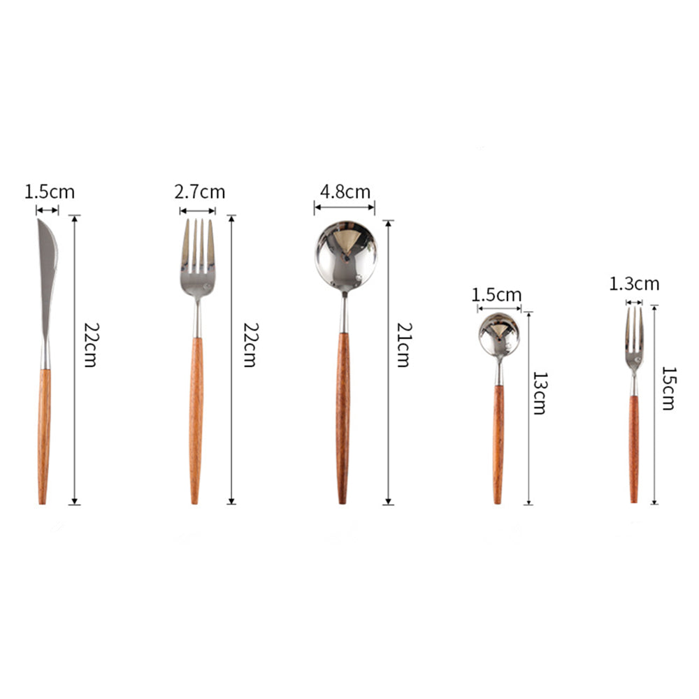 Dalbergia Rosewood Luxury Stainless Steel Cutlery Set