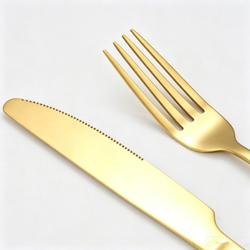 Abu Dhabi Gold Luxury 18/10 Stainless Steel Cutlery Set - Venetto Design Venettodesign.com
