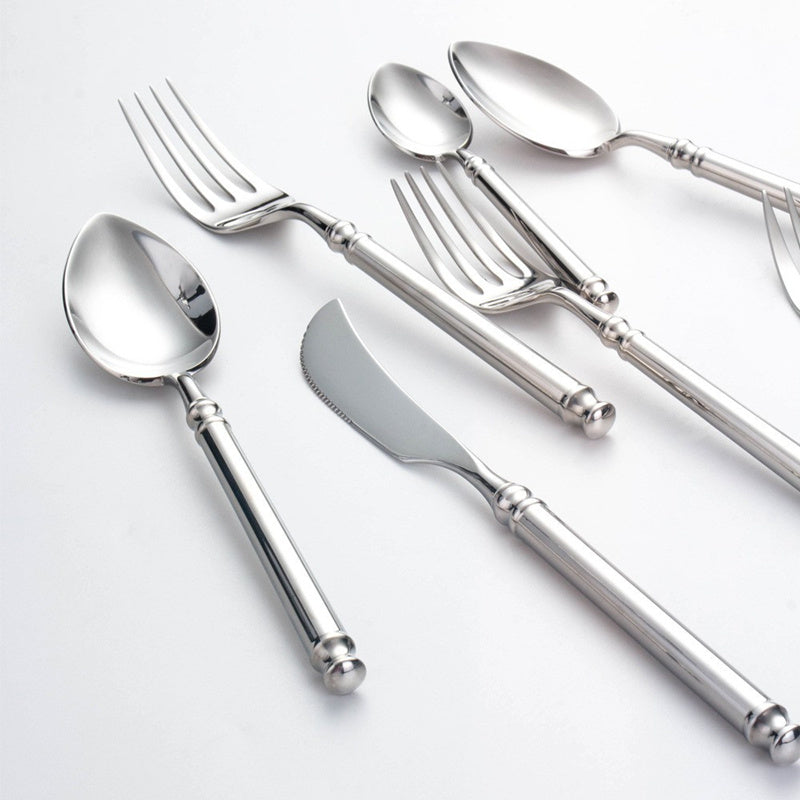 Helena Silver Luxury 18/10 Stainless Steel Cutlery Set with Ring Handle - Venetto Design Venettodesign.com
