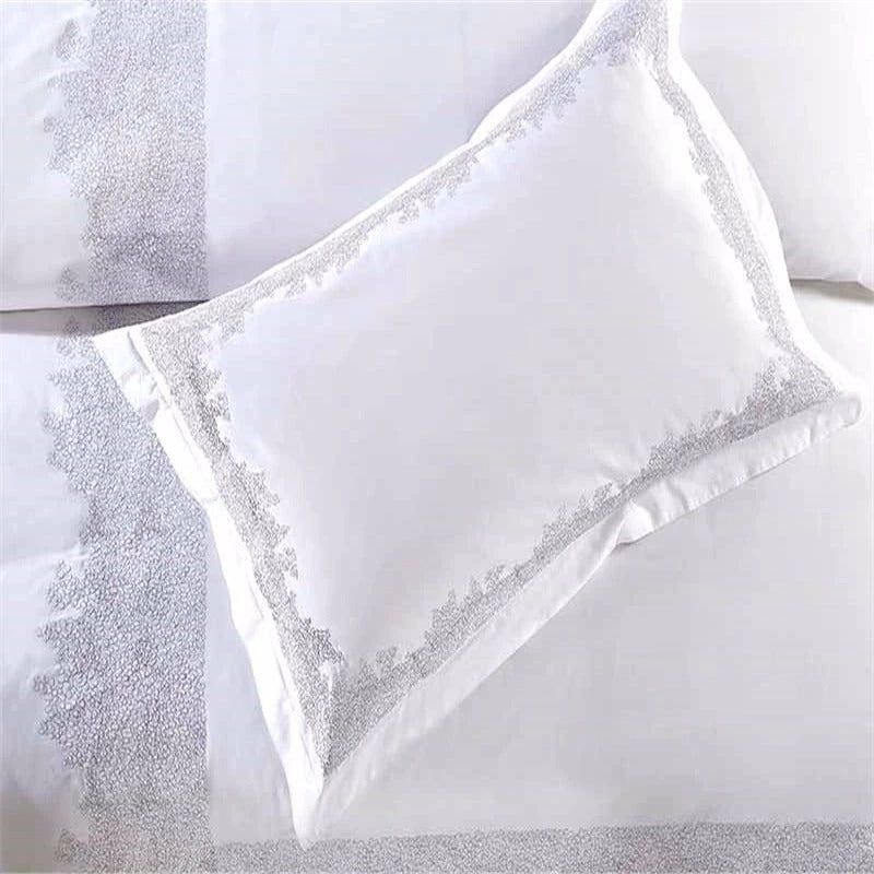Hazel Hotel Stitch Egyptian Cotton Duvet Cover Set Duvet Cover Set - Venetto Design Venettodesign.com