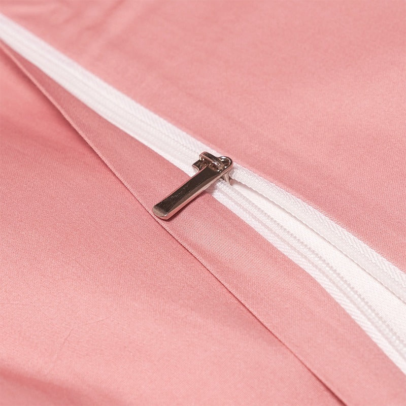 Miriam Pink Embroidered Cotton Duvet Cover Set Duvet Cover Set - Venetto Design Venettodesign.com