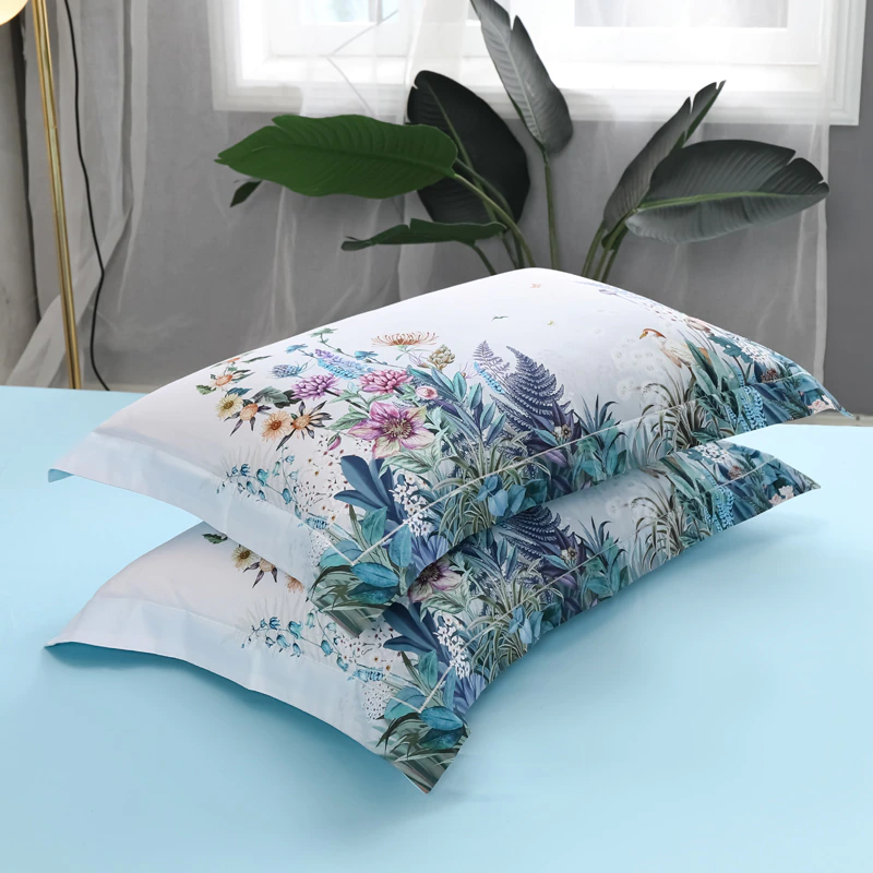 Gianna Sky Blue Egyptian Cotton Duvet Cover Set Duvet Cover Set - Venetto Design Venettodesign.com