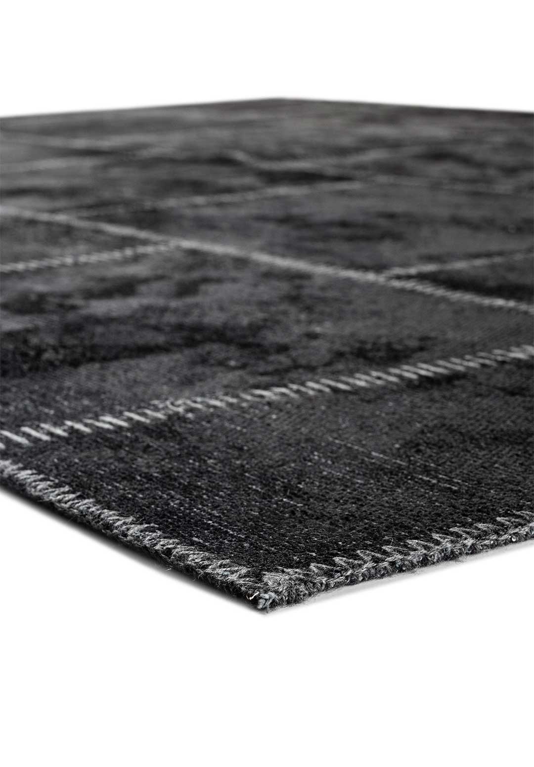 Patch Black Rug Rugs - Venetto Design Venettodesign.com