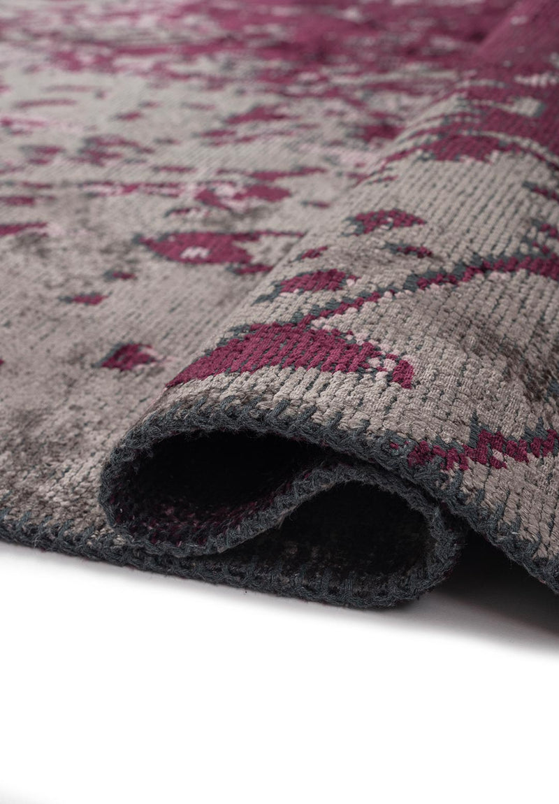 Mallorca Dark Damson- Dark Grey Rug