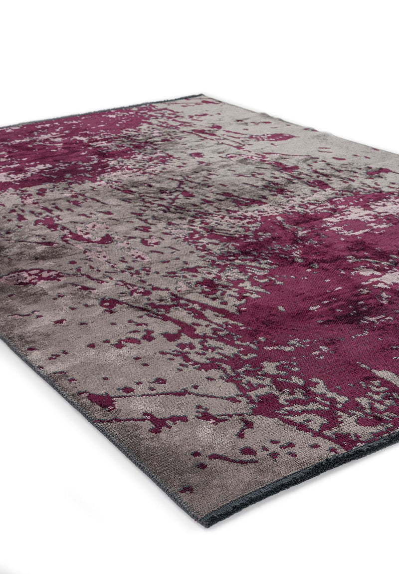 Mallorca Dark Damson- Dark Grey Rug