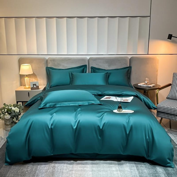 Neo Green Silky Cotton Bedding Set