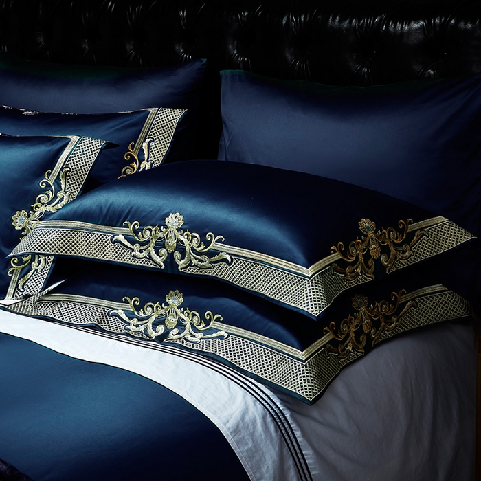 Luxury Royal Bedding Set Egyptian Cotton bed sheets Silky King Queen Size Bed Set Duvet Cover