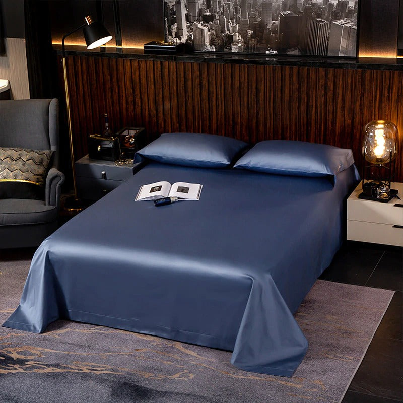 Lakibia Navy Blue Silky Soft Egyptian Cotton Bedding Set Duvet Cover Set - Venetto Design Venettodesign.com