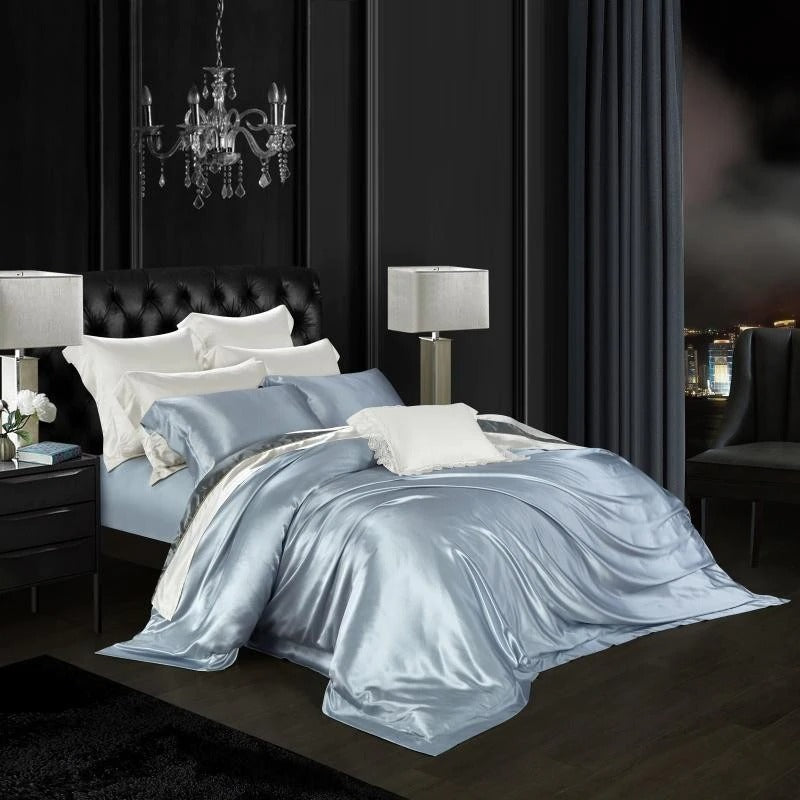 Mulberry Ice Silk Bedding Set Satin Luxury Bedding Sets 4PCS Duvet Cover  Bed Set