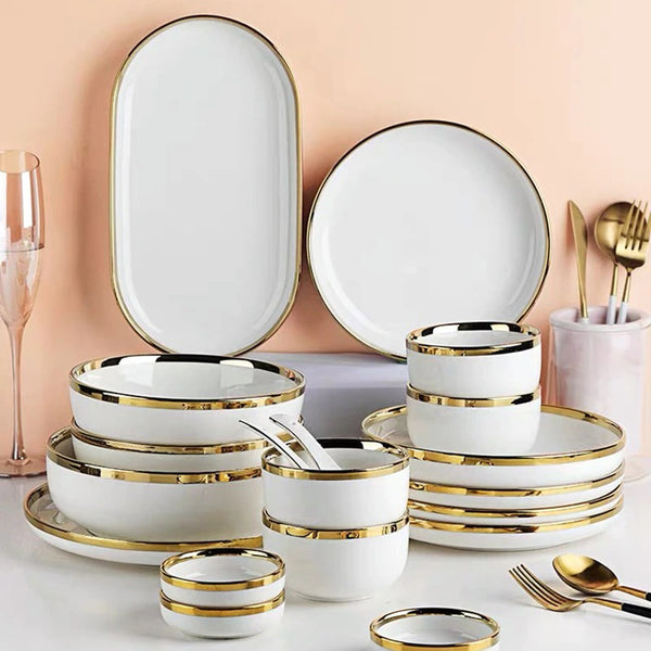 Legacy White Luxury Dinnerware Set Plate - Venetto Design Venettodesign.com