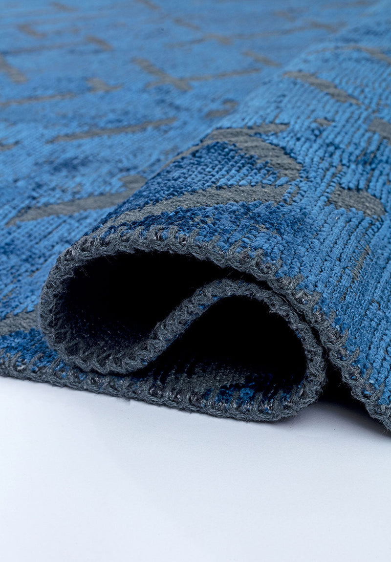 Mystique Navy Blue Rug Rugs - Venetto Design Venettodesign.com