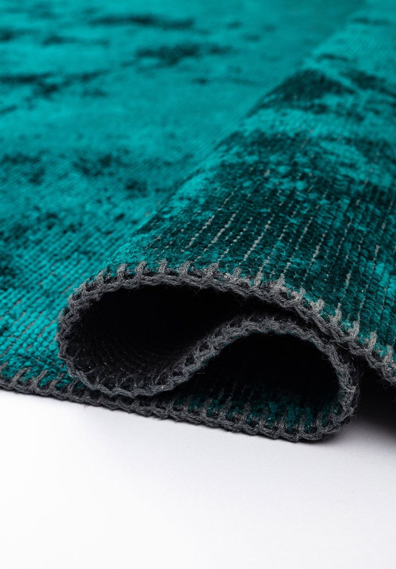 Plain Dark Turquoise Rug Rugs - Venetto Design Venettodesign.com