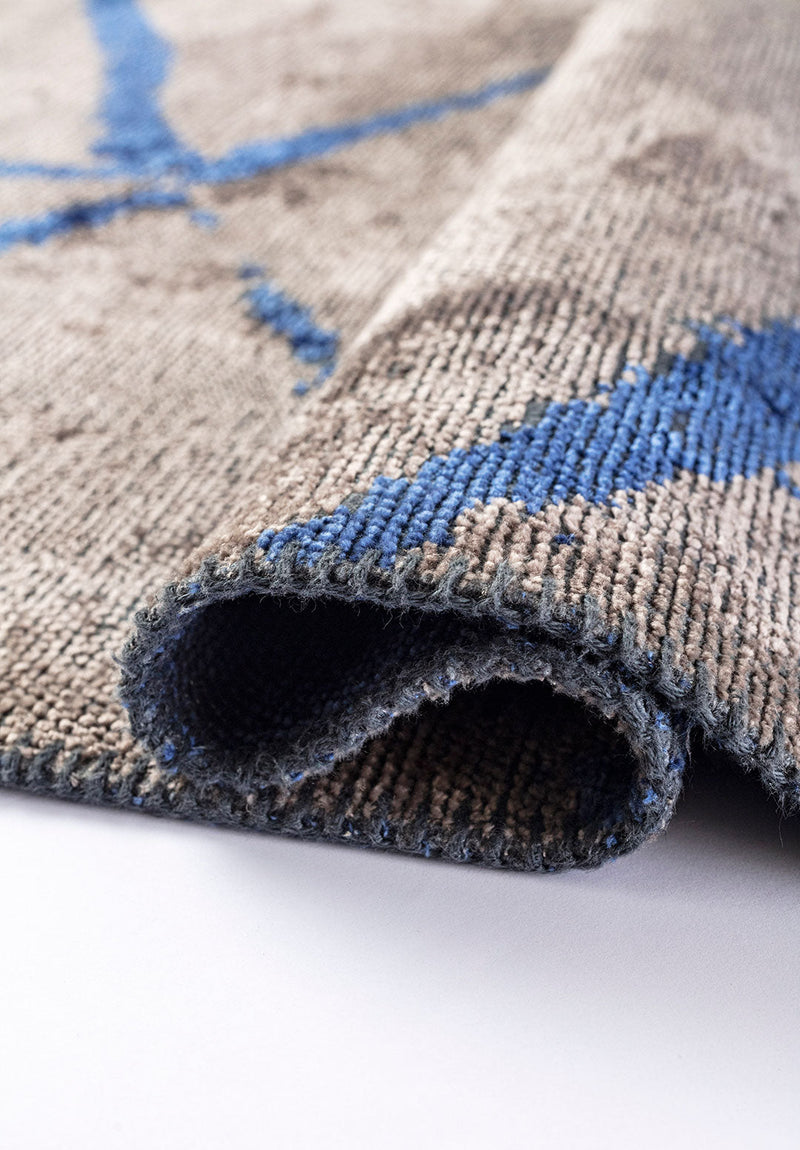 Palermo Navy Blue - Dark Grey Rug Rugs - Venetto Design Venettodesign.com