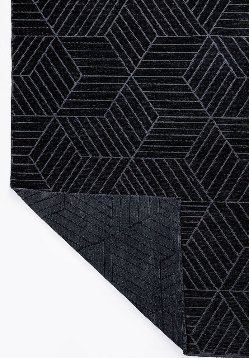 Bergamo Black Rug Rugs - Venetto Design Venettodesign.com