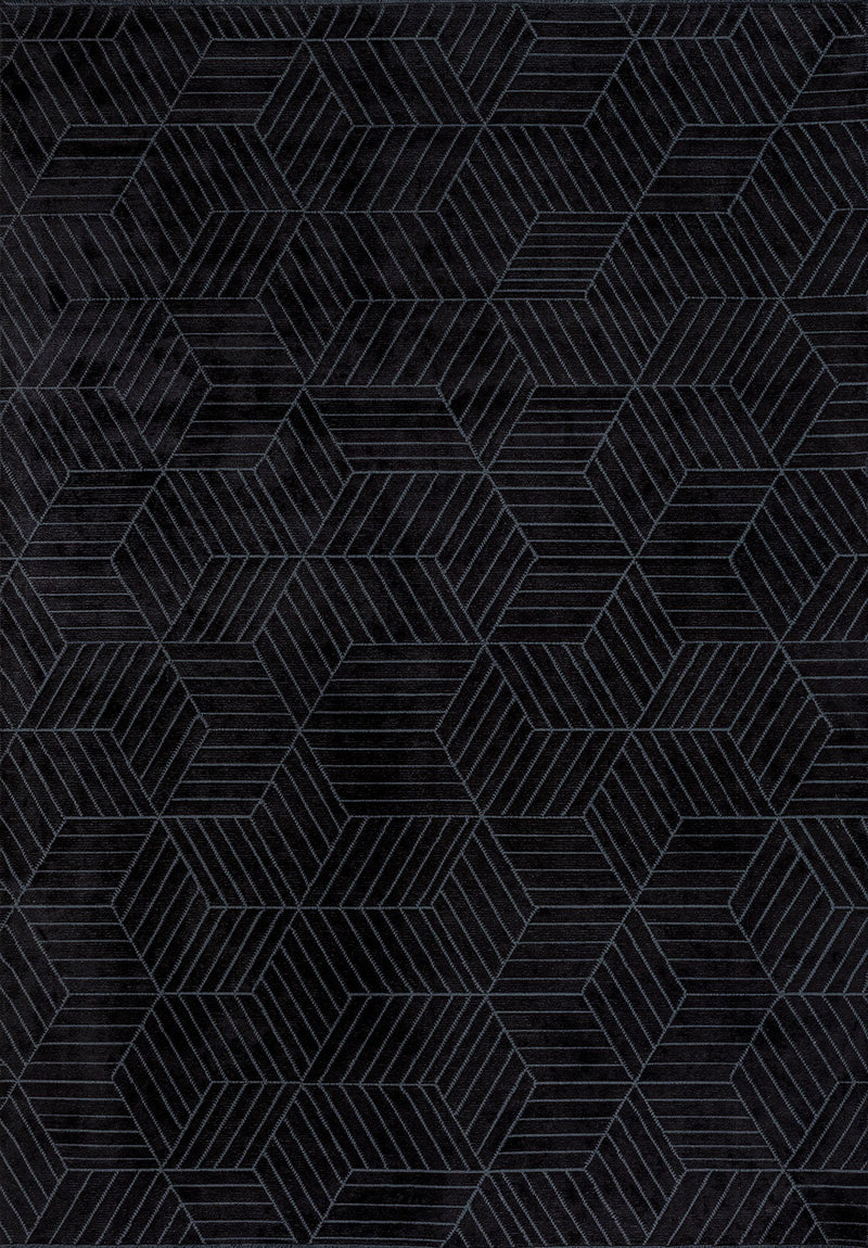 Bergamo Black Rug Rugs - Venetto Design Venettodesign.com