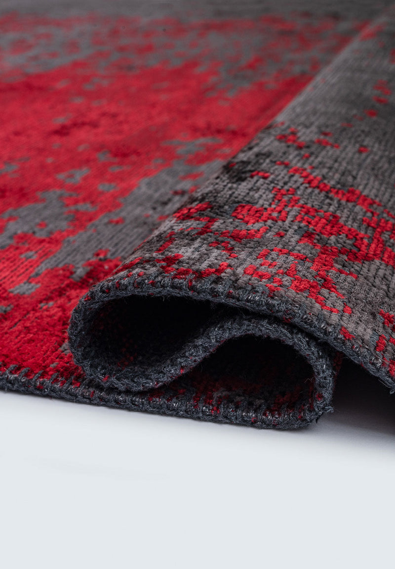 Milan Charcoal - Red Rug Rugs - Venetto Design Venettodesign.com