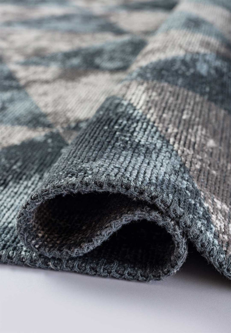 Ferrara Blue - Light Grey Rug Rugs - Venetto Design Venettodesign.com