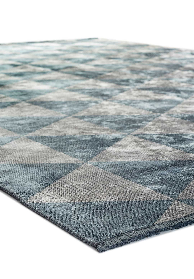 Ferrara Blue - Light Grey Rug Rugs - Venetto Design Venettodesign.com