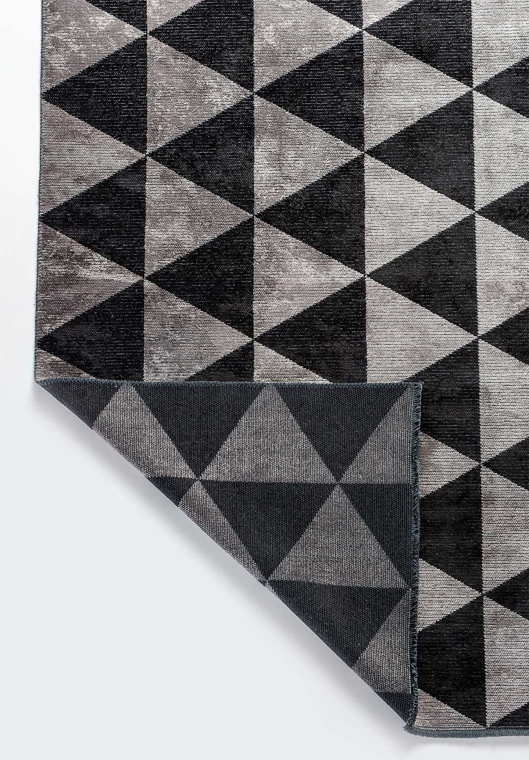 Ferrara Black - Light Grey Rug Rugs - Venetto Design Venettodesign.com