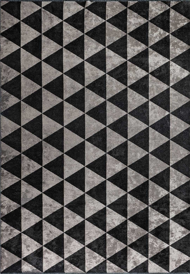 Ferrara Black - Light Grey Rug Rugs - Venetto Design Venettodesign.com
