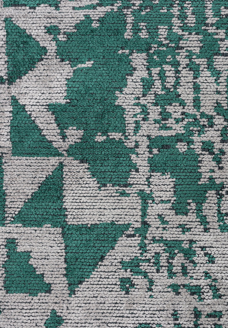 Gulf Dark Green - Grey Rug Rugs - Venetto Design Venettodesign.com