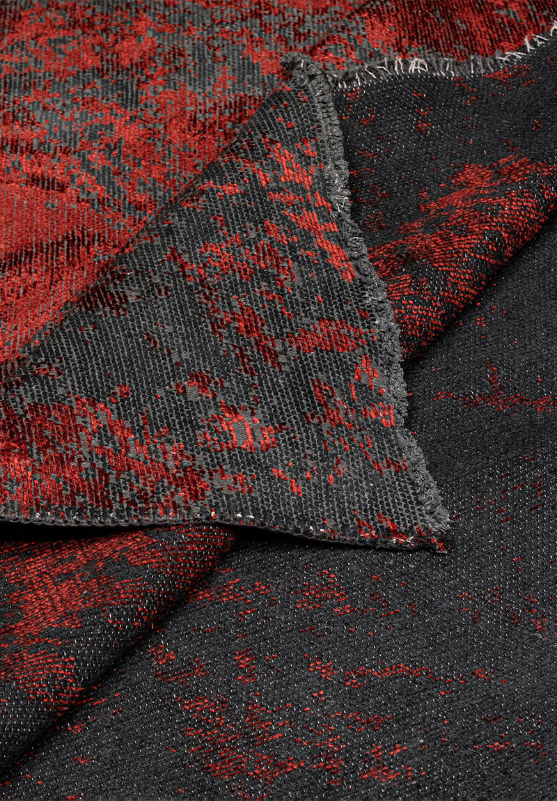 Nostalgia Matte Black - Red Rug Rugs - Venetto Design Venettodesign.com