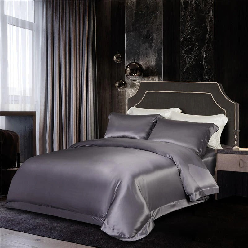 Eloise Quartz Luxury Pure Mulberry Silk Bedding Set