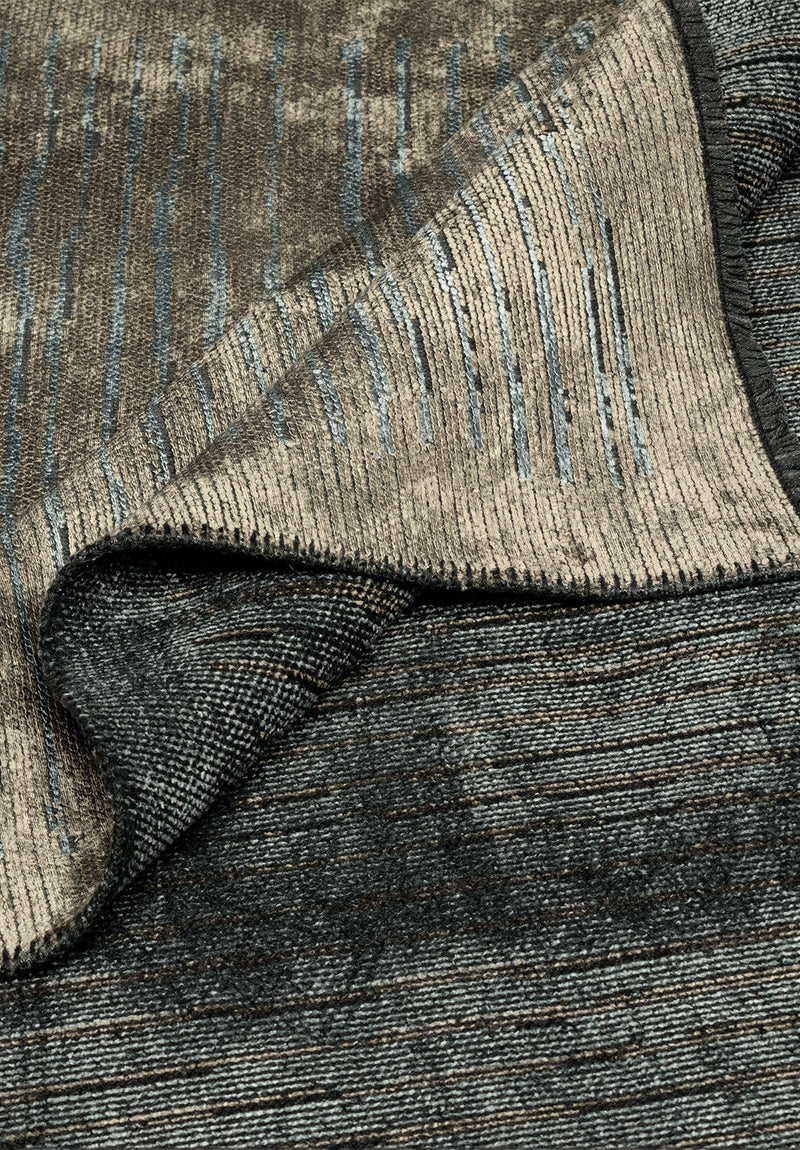 Stripe Blue - Beige - Dark Grey Rug Rugs - Venetto Design Venettodesign.com
