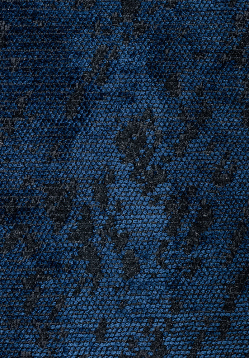 Rustic Navy Blue - Matte Black Rug Rugs - Venetto Design Venettodesign.com