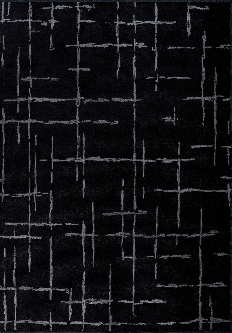 Mark Light Grey - Black Rug Rugs - Venetto Design Venettodesign.com