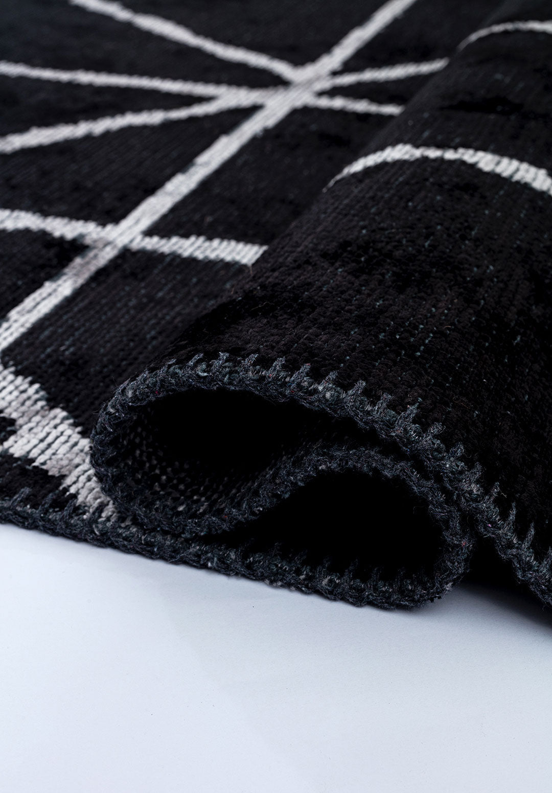 Grid Black - Light Grey Rug Rugs - Venetto Design Venettodesign.com