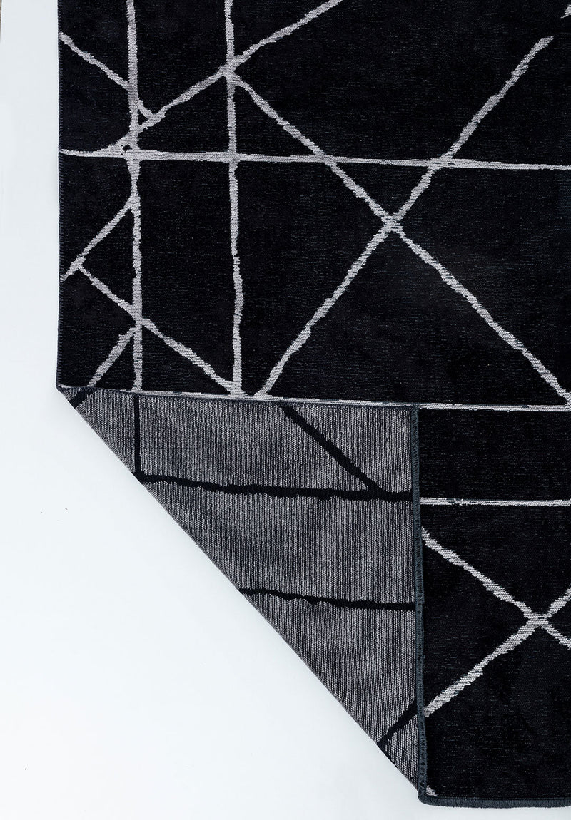 Grid Black - Light Grey Rug Rugs - Venetto Design Venettodesign.com