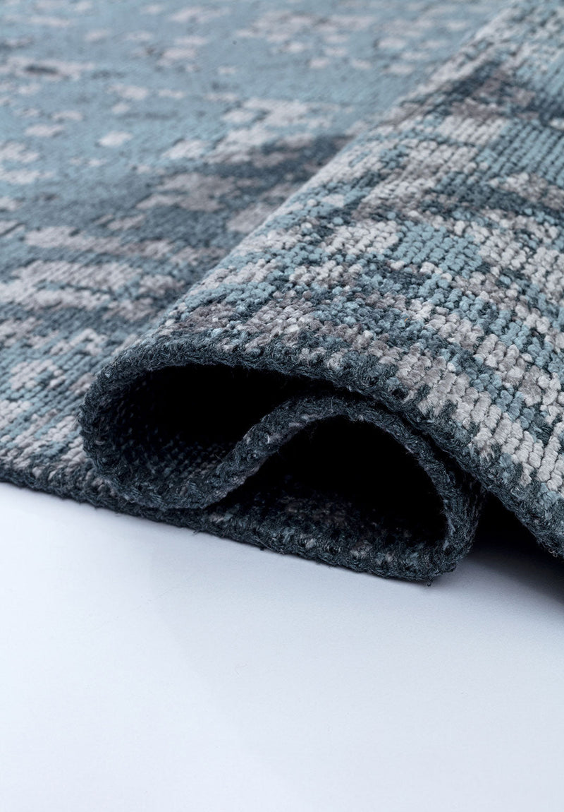 Pixel Blue - Light Grey Rug Rugs - Venetto Design Venettodesign.com