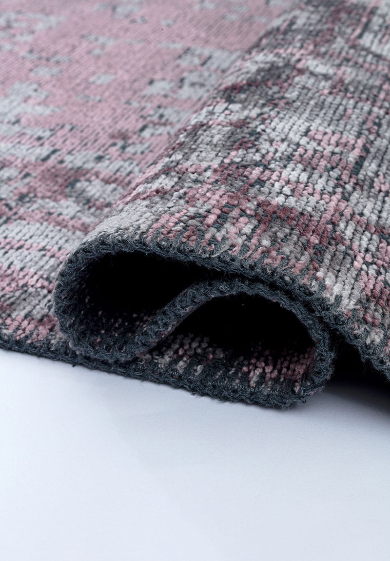 Pixel Damson - Light Grey Rug Rugs - Venetto Design Venettodesign.com