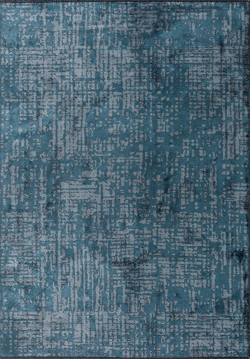 Pixel Petrol - Blue Rug Rugs - Venetto Design Venettodesign.com