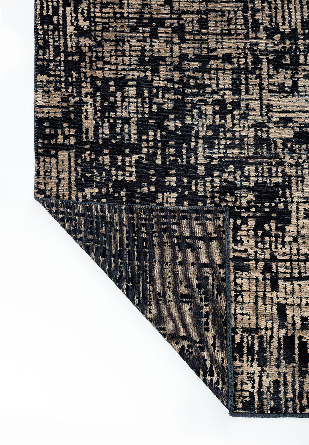 Pixel Black - Dark Beige Rug Rugs - Venetto Design Venettodesign.com