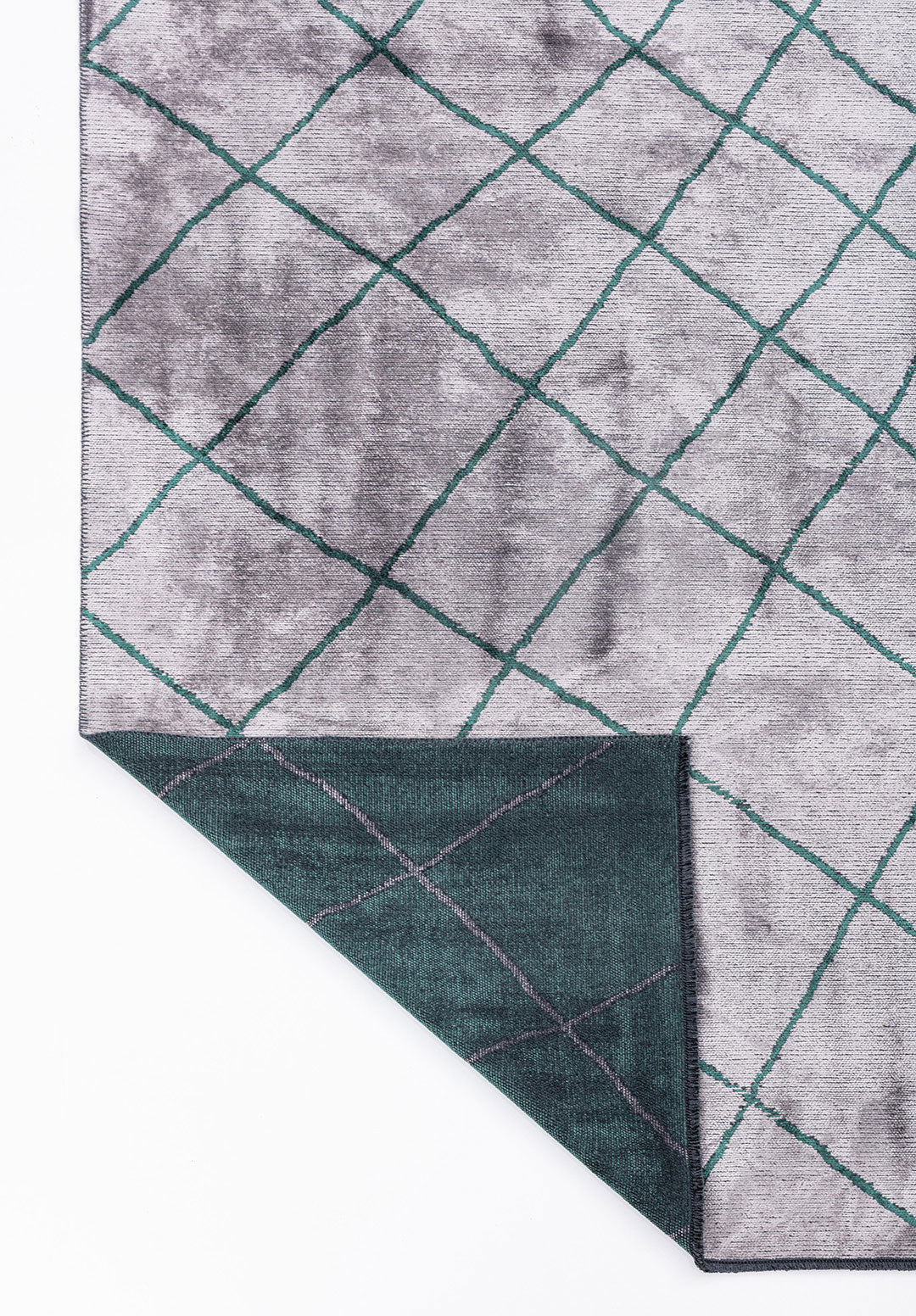 Moroccan Dark Green - Light Grey Rug Rugs - Venetto Design Venettodesign.com