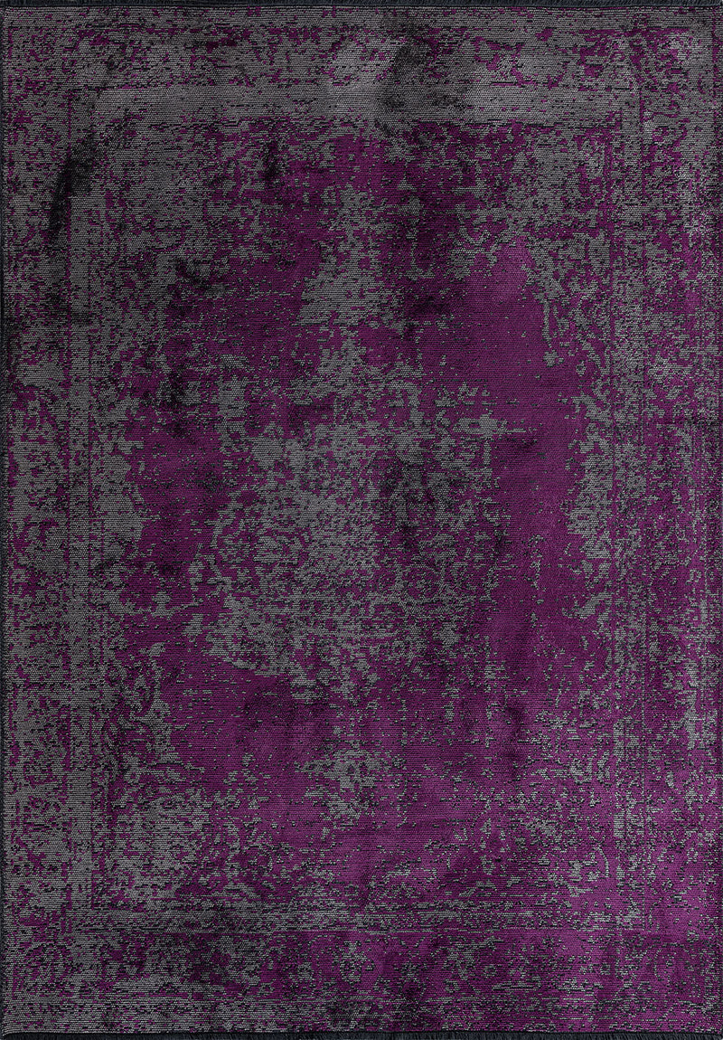 Medallion Grey - Purple Rug Rugs - Venetto Design Venettodesign.com